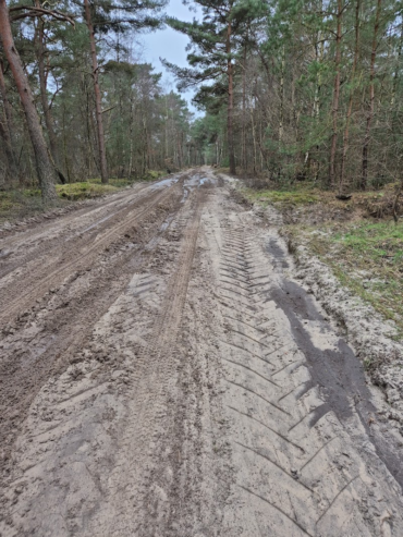 De "bagger" in het Harderwijker bos